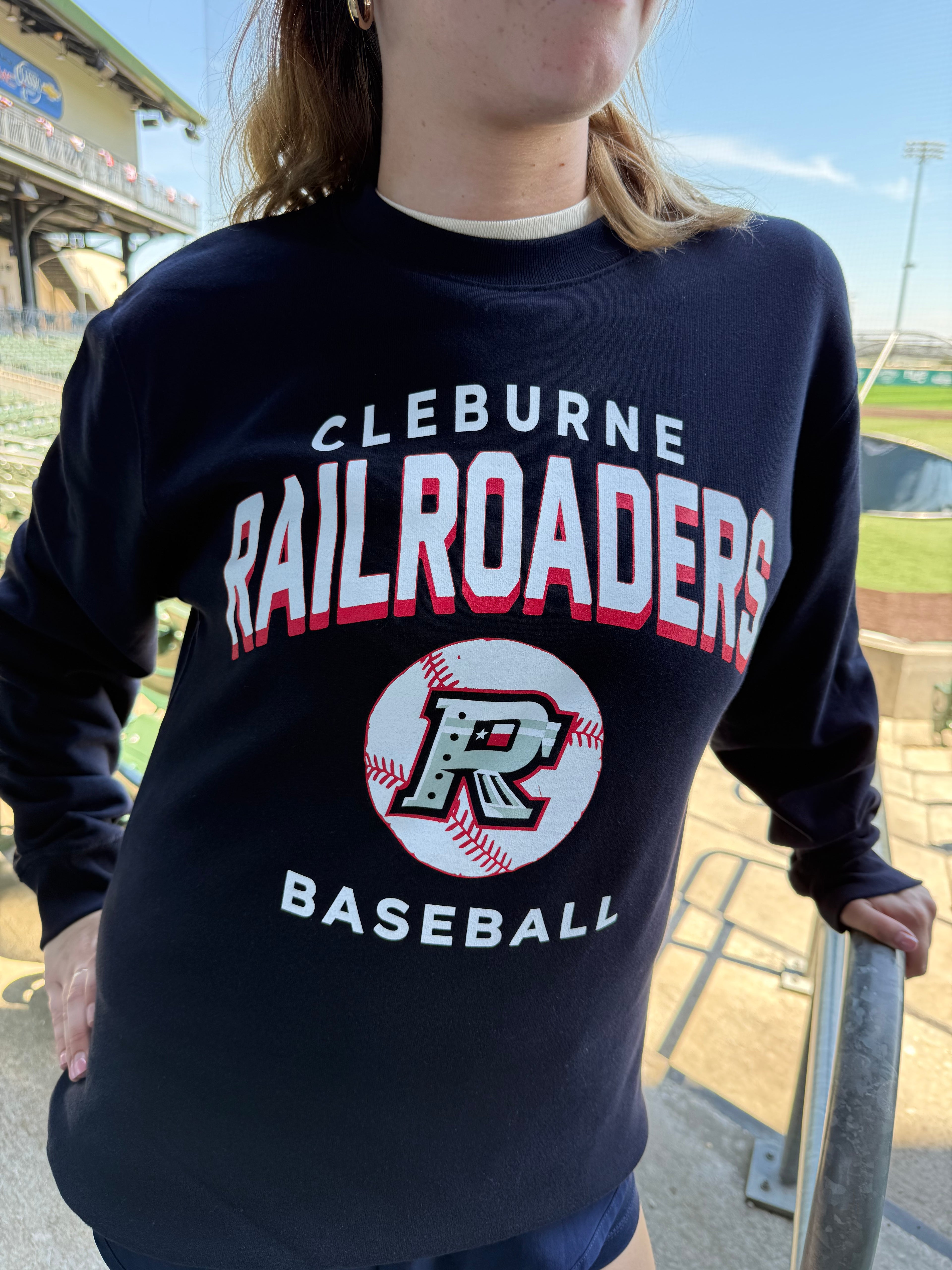 Navy Railroaders Baseball Crewneck