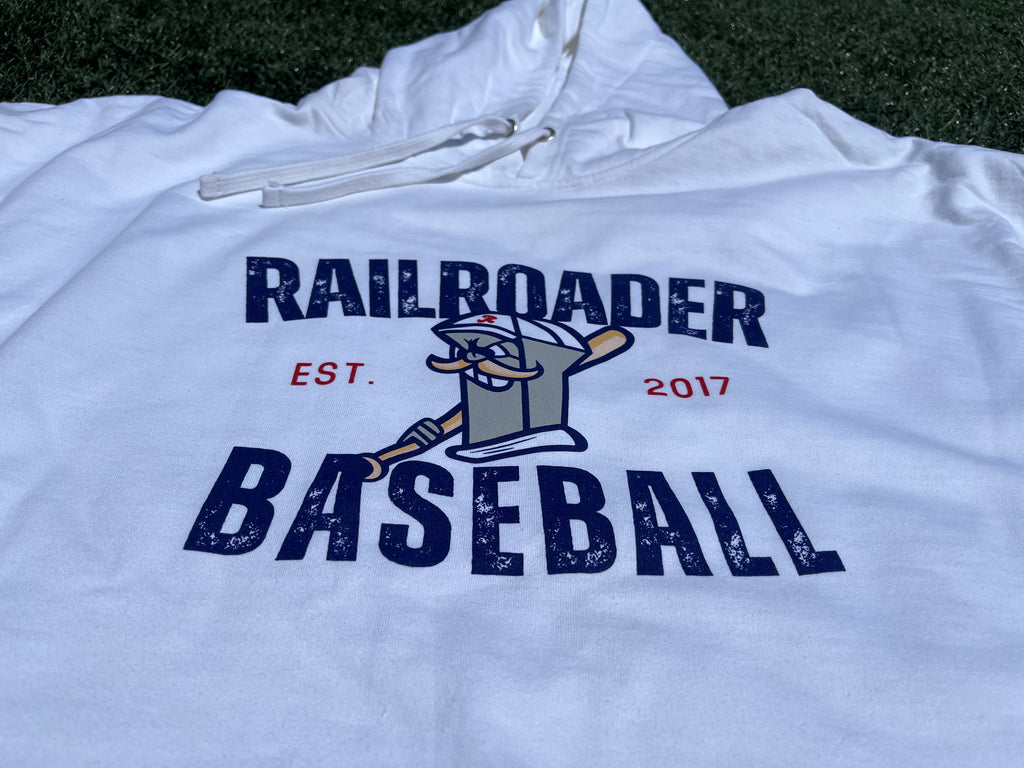 Railroader Baseball White Hoodie
