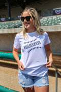 Women's White Railroader Cursive Tee