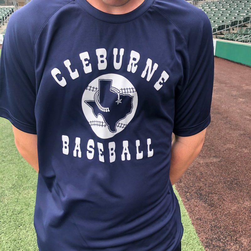 Navy Cleburne Baseball Tee