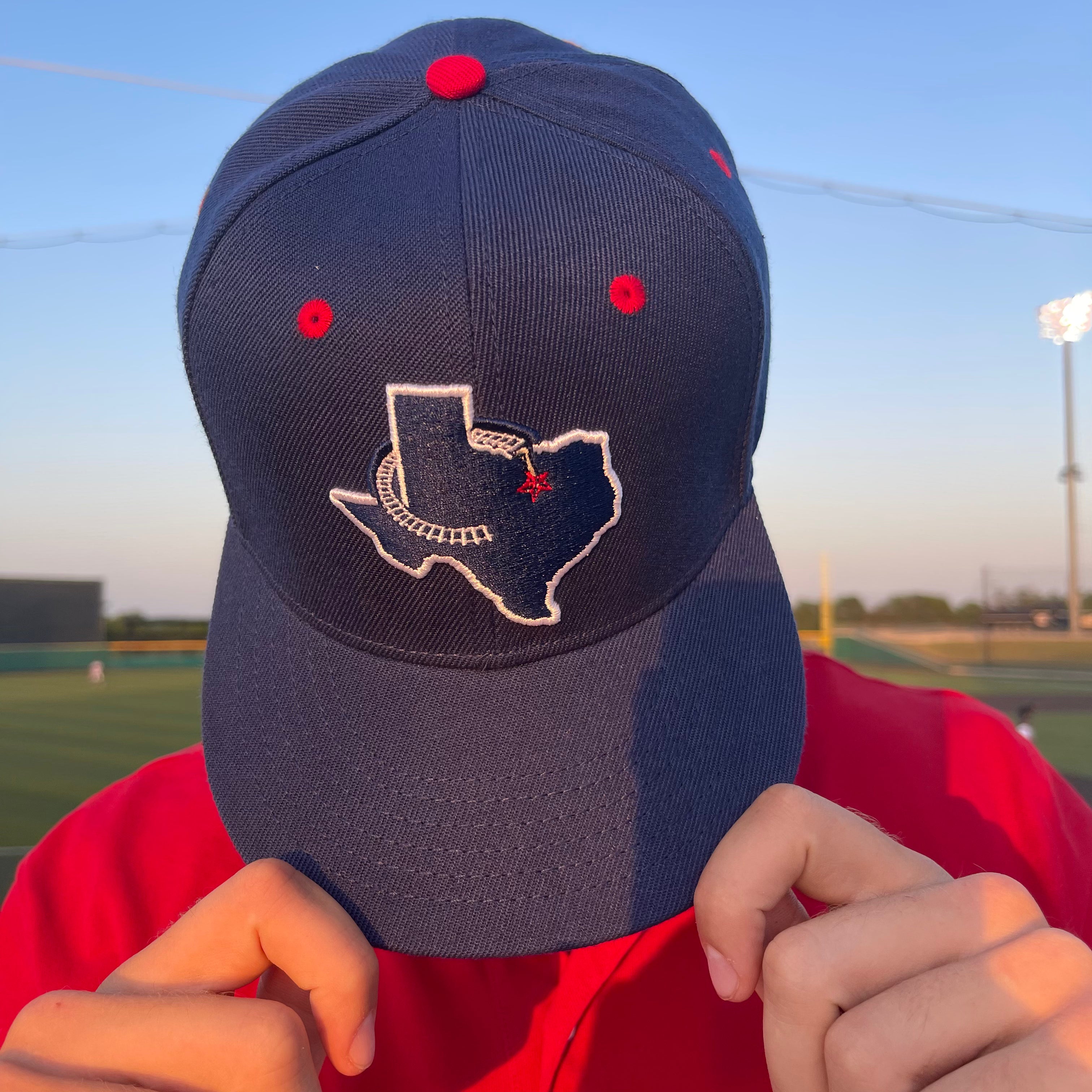 Navy Texas Logo Fitted Hat