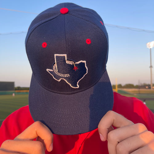 Navy Texas Logo Fitted Hat
