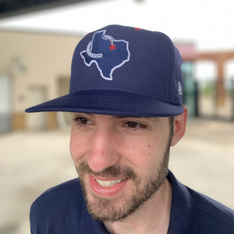 New Era Navy Texas Logo Fitted Hat