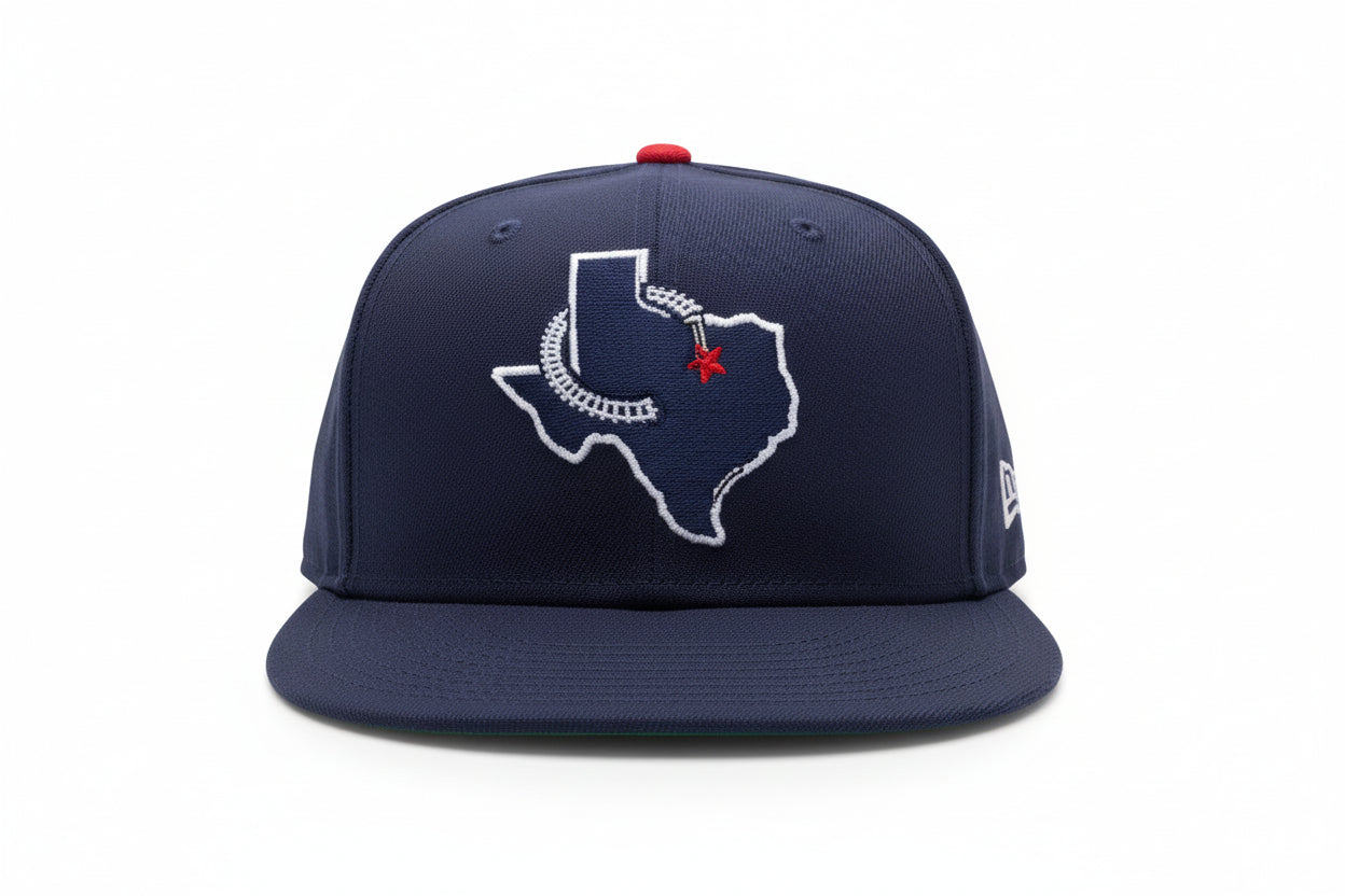 New Era Navy Texas Logo Fitted Hat