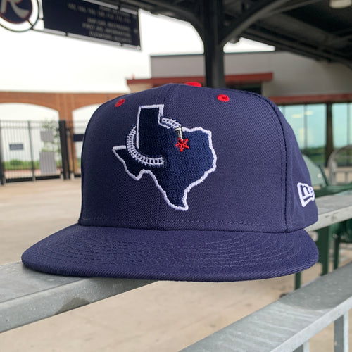 New Era Navy Texas Logo Fitted Hat